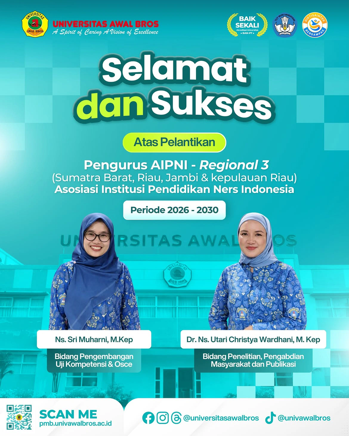 Selamat dan Sukses atas Pelantikan Pengurus AIPNI Regional 3 Periode 2026–2030